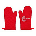 Poly Cotton Twill Oven Mitt w/ Diamond Quilted Side